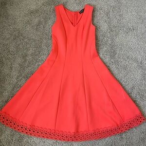 Dona Rico New York Pink/Orange Dress | Size 8 | Detailed Bottom